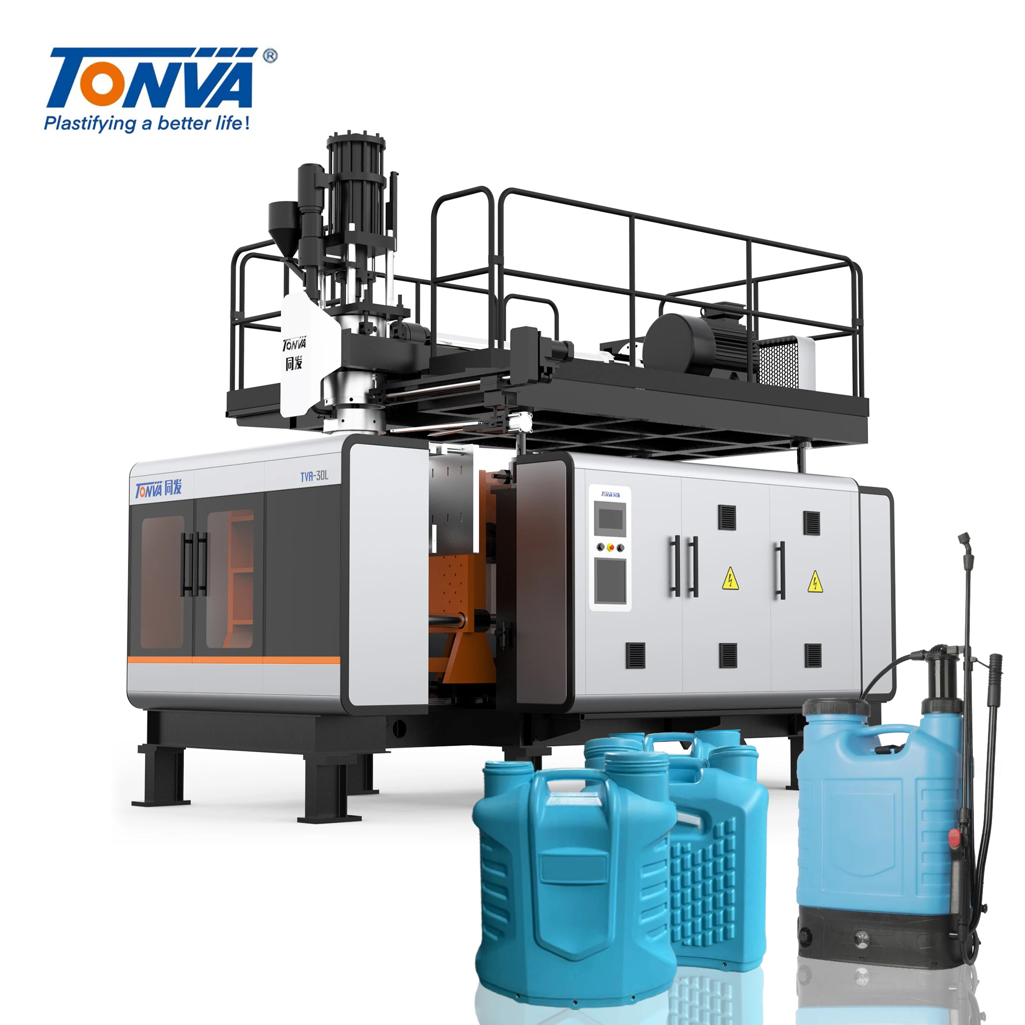 TONVA Plastic HDPE Spray Bottle Accumulator Blow Molding Making Machine