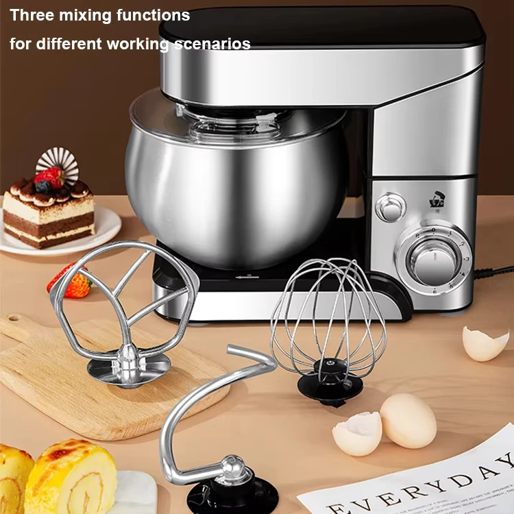 New Condition Stainless Steel Electric Egg Cake Flour Stand Manual Bakery Kitchen Bread Dough Mixing Machine Aid Food Mixer Bowl