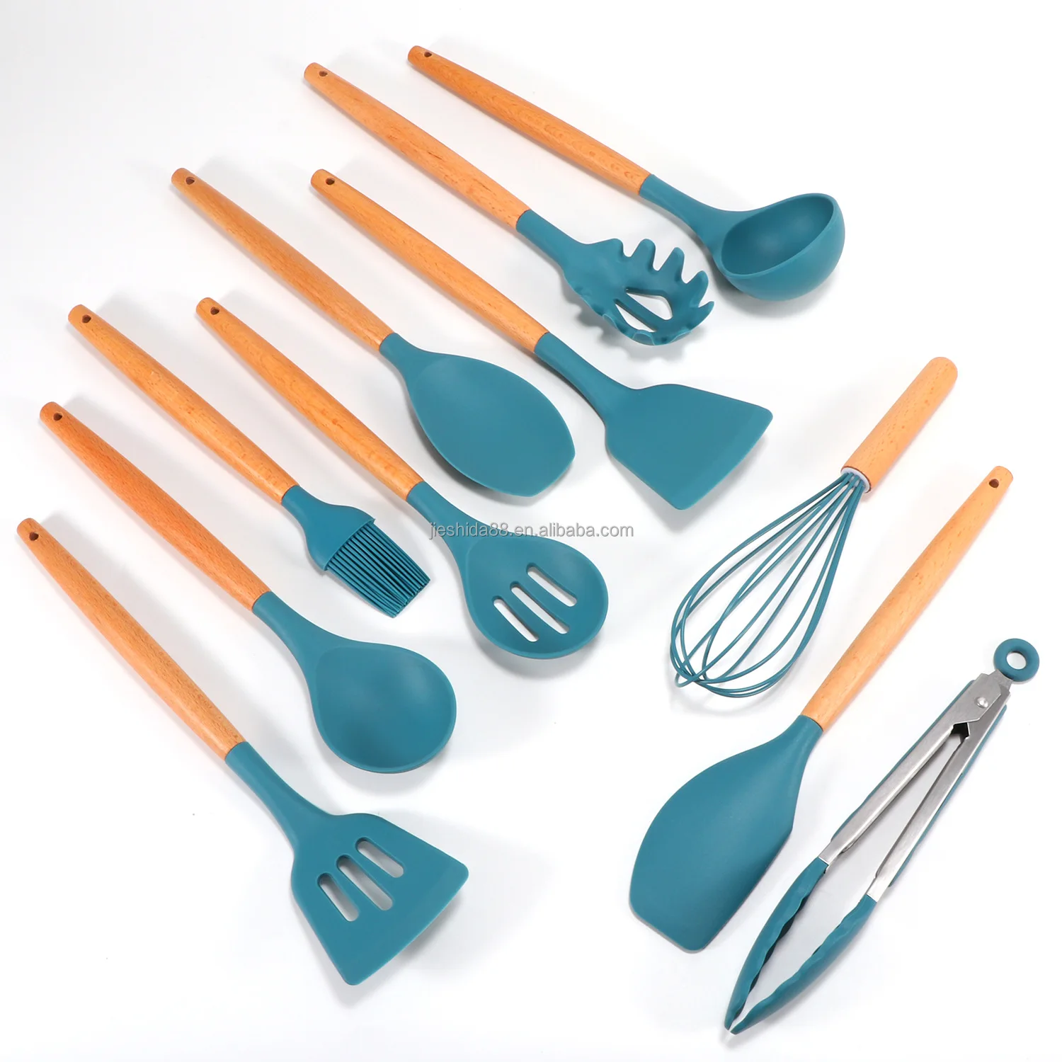 Good Quality Factory Directly Branding Accessories White Kitchen Utensils Silicone Utensil Set