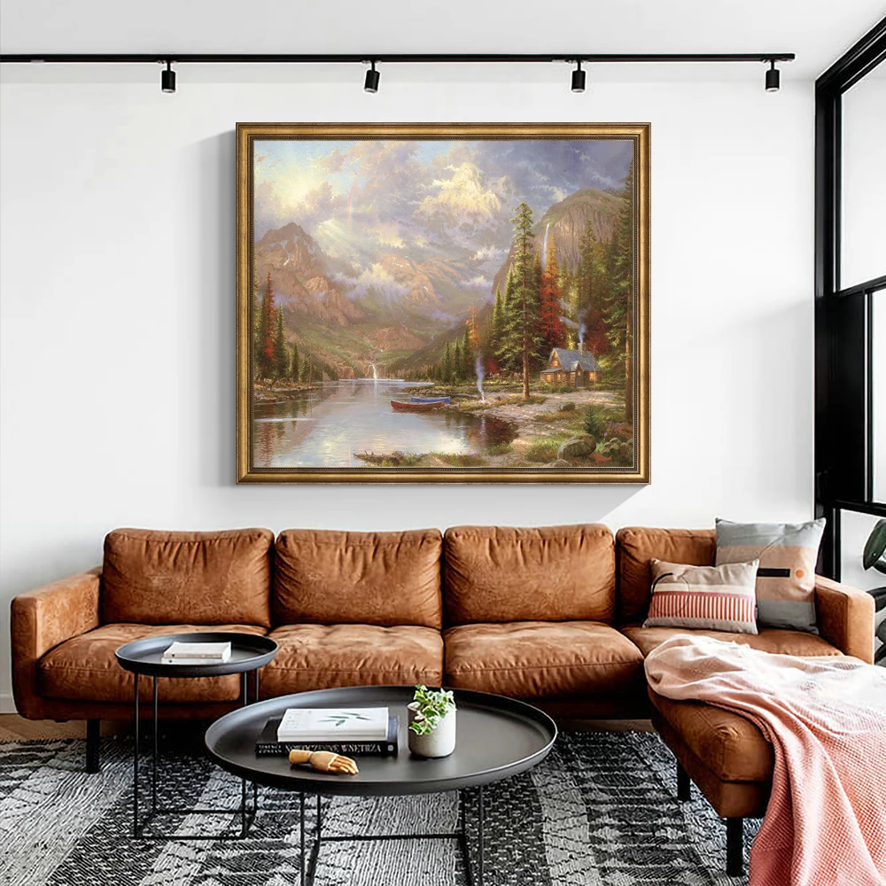 Canvas hand painting wall art modern wall picture flower oil painting