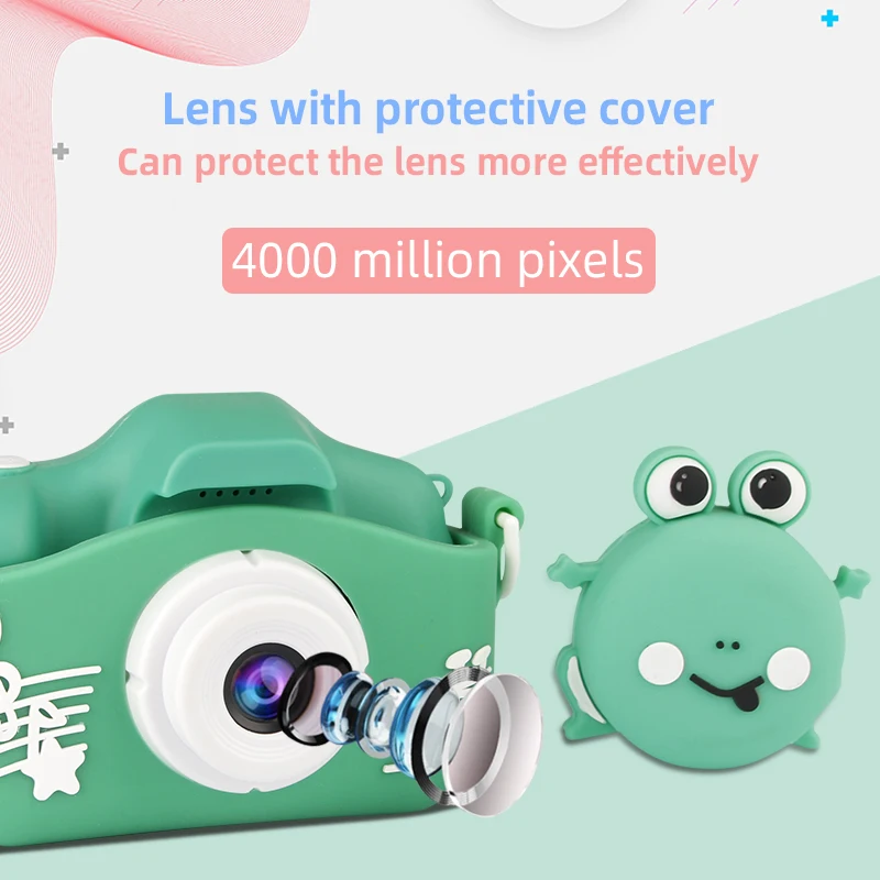 New Design Animal Cartoon Child Camera Kids Camera Toy With Silicone Protection