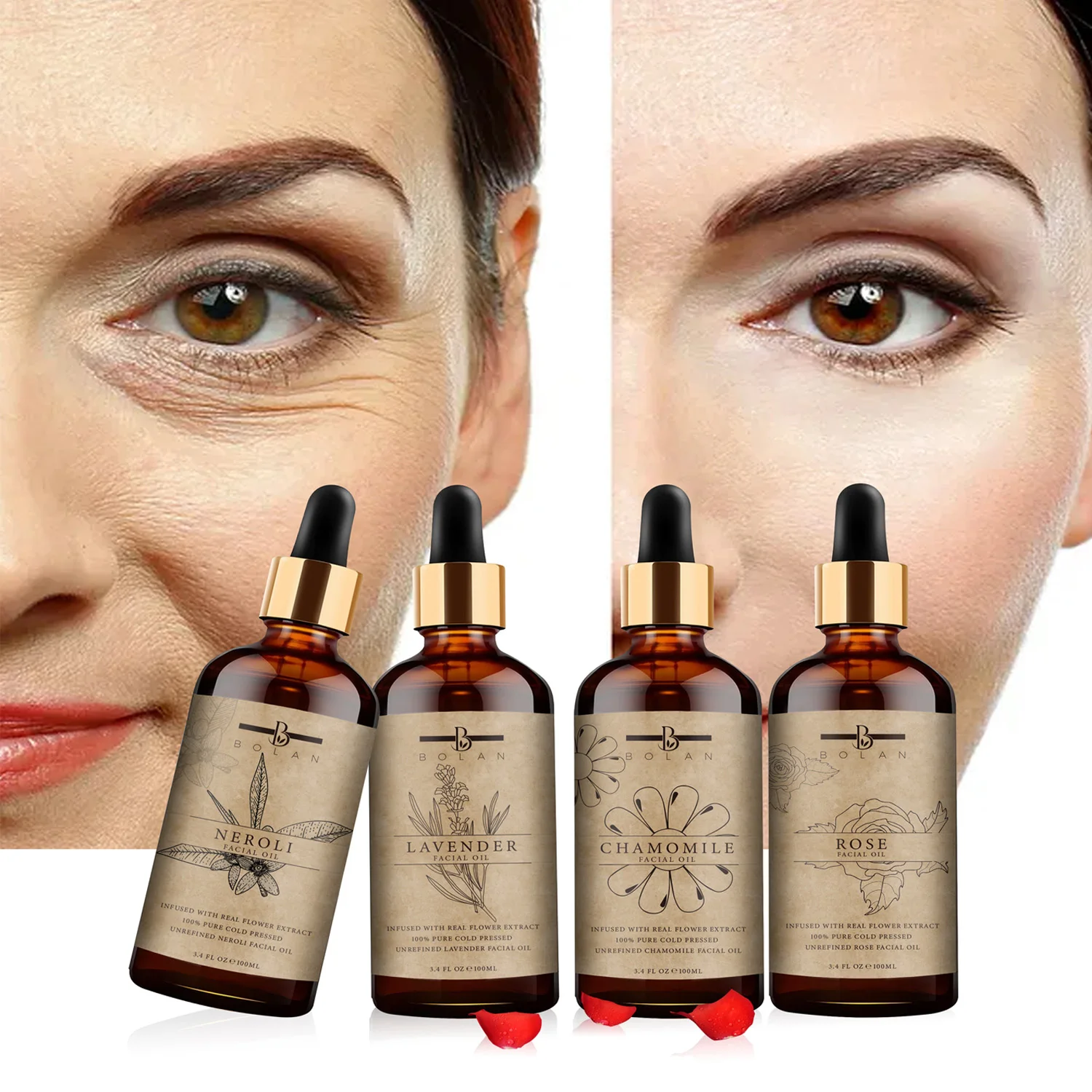 OEM cosmetics bulk all natural organic face body shining glow massage treatment oil body care oil
