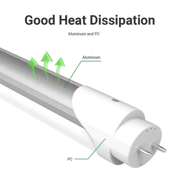DLC ETL Listed 8ft 40W LED Tube Light RGB T8 Tube with Aluminum and PC Body for Office G13 Lamp Holder ROHS EMC Certified