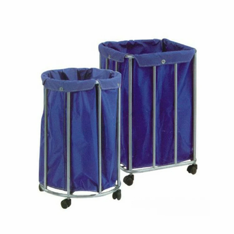 55*55*85CM Hospital equipment Stainless steel dirty clothes bag trolley for nursing care