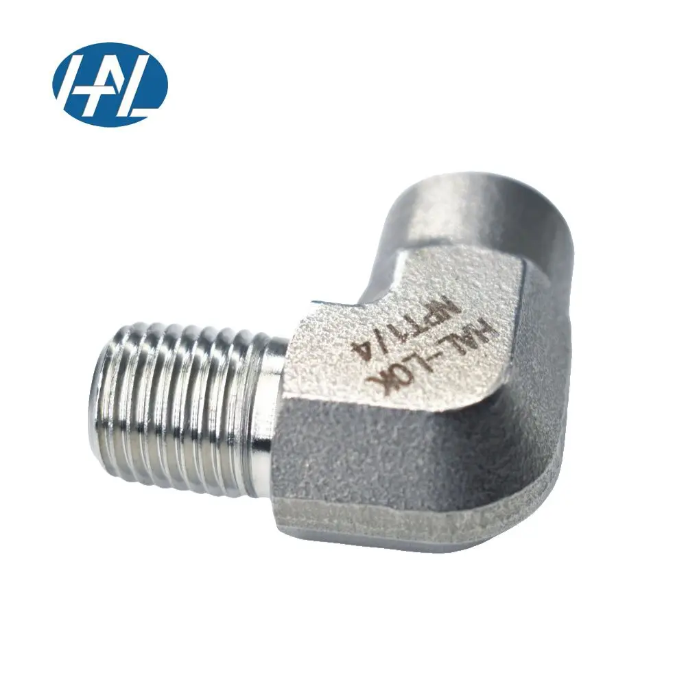 Forged Stainless Steel High Pressure 90 Degrees1/2' NPT Male To Female Elbow