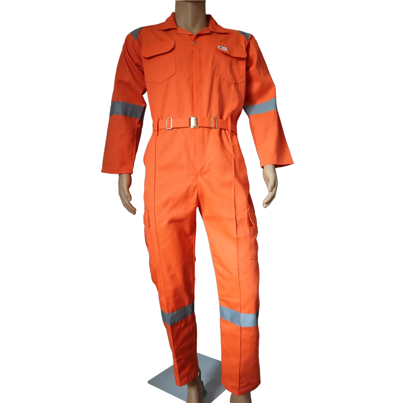 FLYTON Safety Protective Mens Construction Workwear Overalls with reflector FT-1318R Orange G