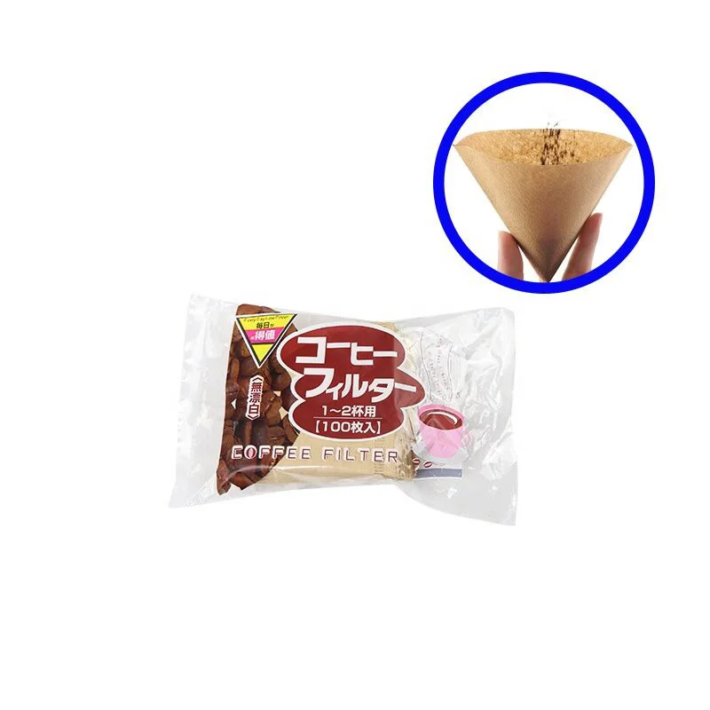 В наличии, экологически чистый портативный набор фильтров для кофе, упаковочный фильтр V-образной формы, фильтровальная бумага для кофе