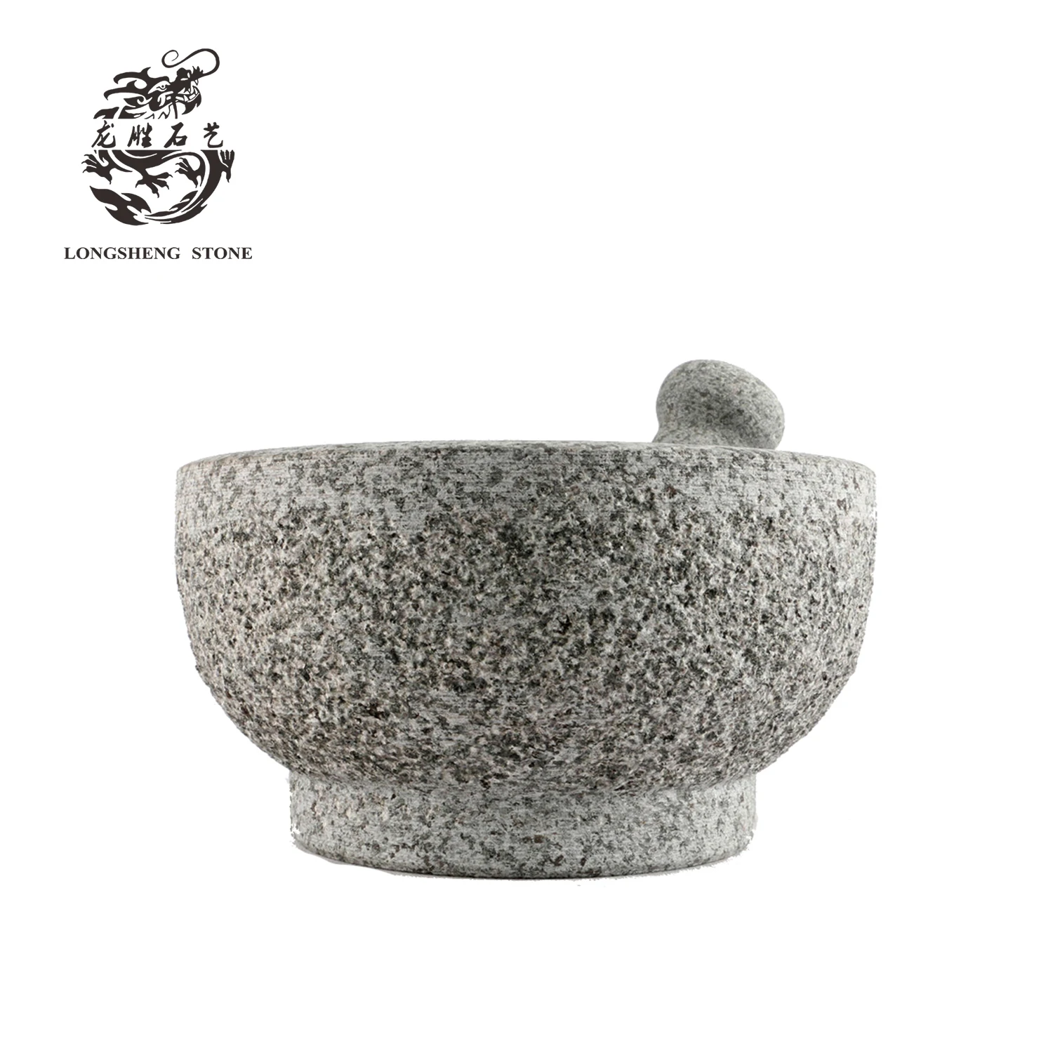 Natural stone mortar and pestle set for Kitchen large granite giant Molcajete Guacamole Avocado