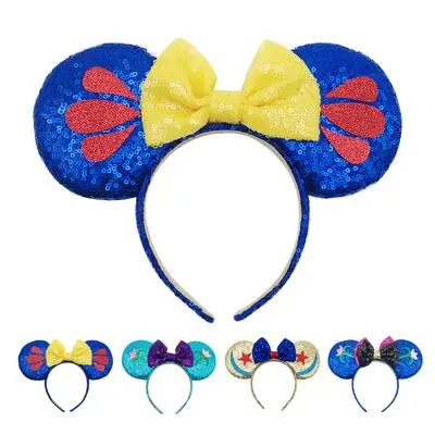 sequins Frozen  Snow White hair band  bow cartoon headband
