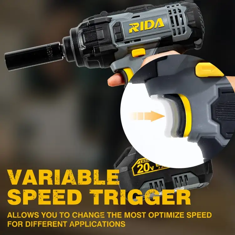 20V cordless impact wrench heavy duty lithium battery