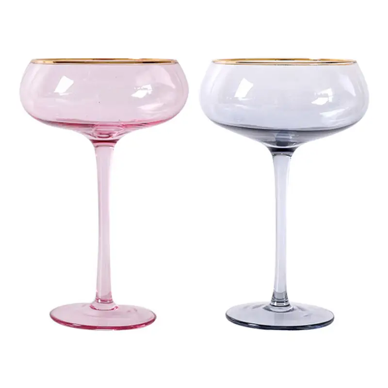 China Factory Price Hot selling New product wine Pink elegant rose champagne glass