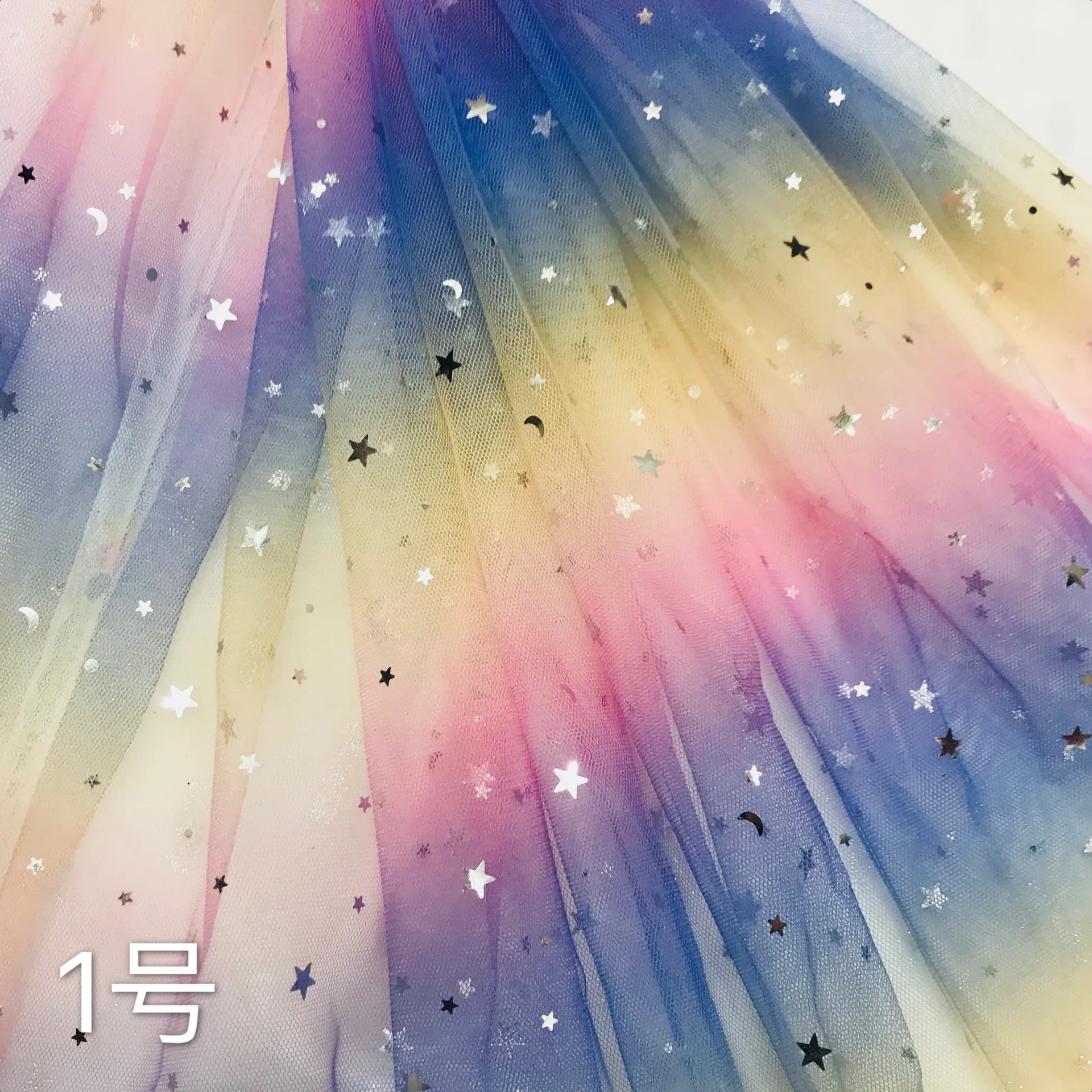 
Sequin rainbow tulle colorful mesh tulle rolls for girl skirt 