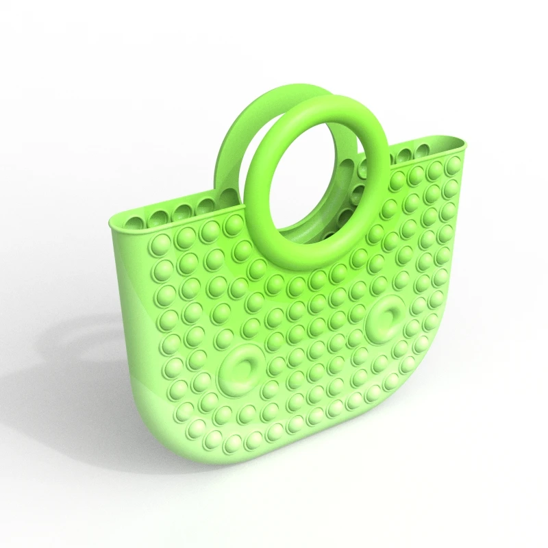  New Product Push It Pop Fidget Toys Handbags And Purses For Women Fashion Ladies Silicone Top Handle Satchel Shoulder Tote