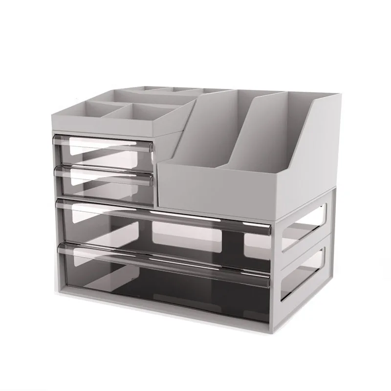 Top Selling Household Items Storage Box Makeup Storage Rack Multi Layer Office Desktop File Plastic Clear Storage Drawer Cabinet