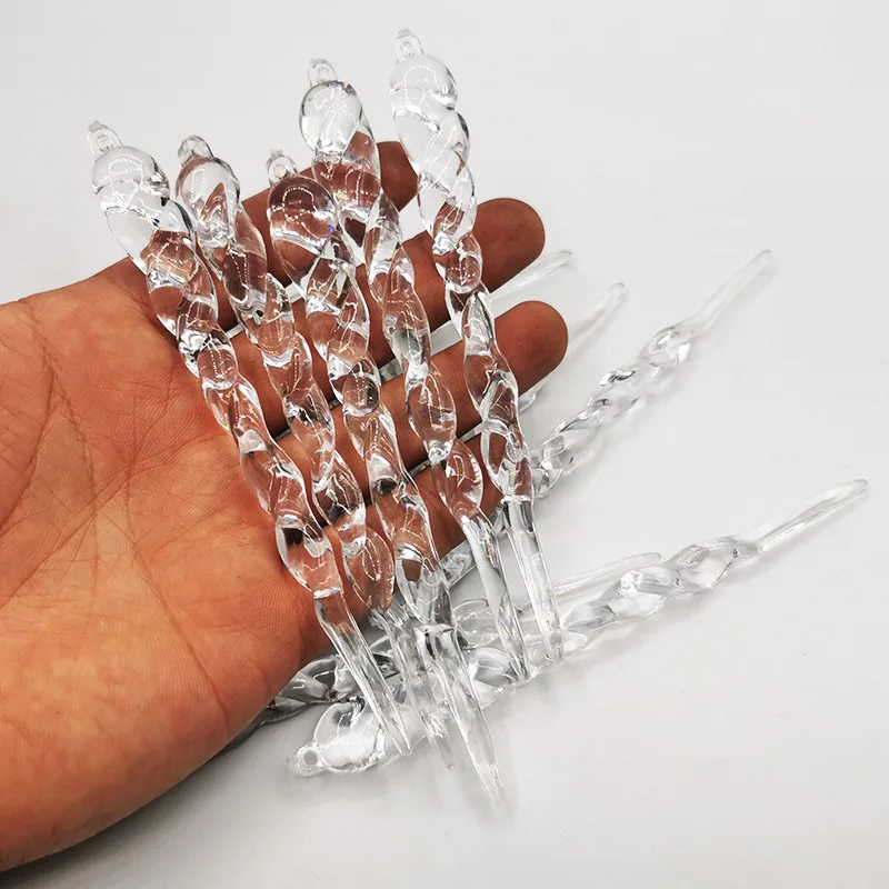Christmas Ornaments Icicle Tree Decorations Acrylic Crystal Clear Hanging Christmas Tree Decorations Pendant For Xmas New Year