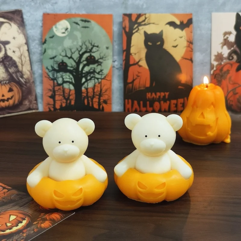 Thanksgiving Pumpkin Spice Soy Wax Candles Long-Burning Centerpieces for Dining Table decor Fall Scented Candle with Fragrance