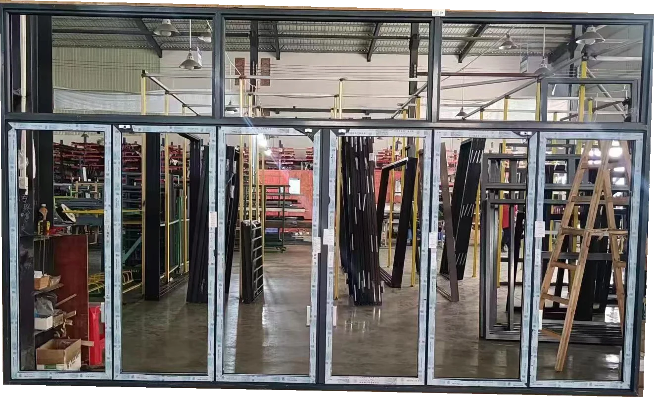 Factory   exterior folding sliding aluminum bi-folding windows aluminium folding window