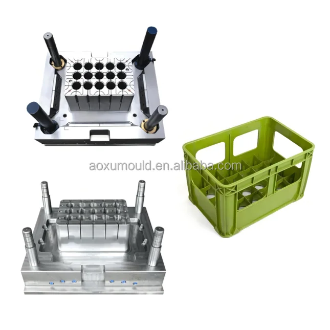 Hot Sales Stackable Beer Bottles Plastic Crate 24 Bottles Injection Mould