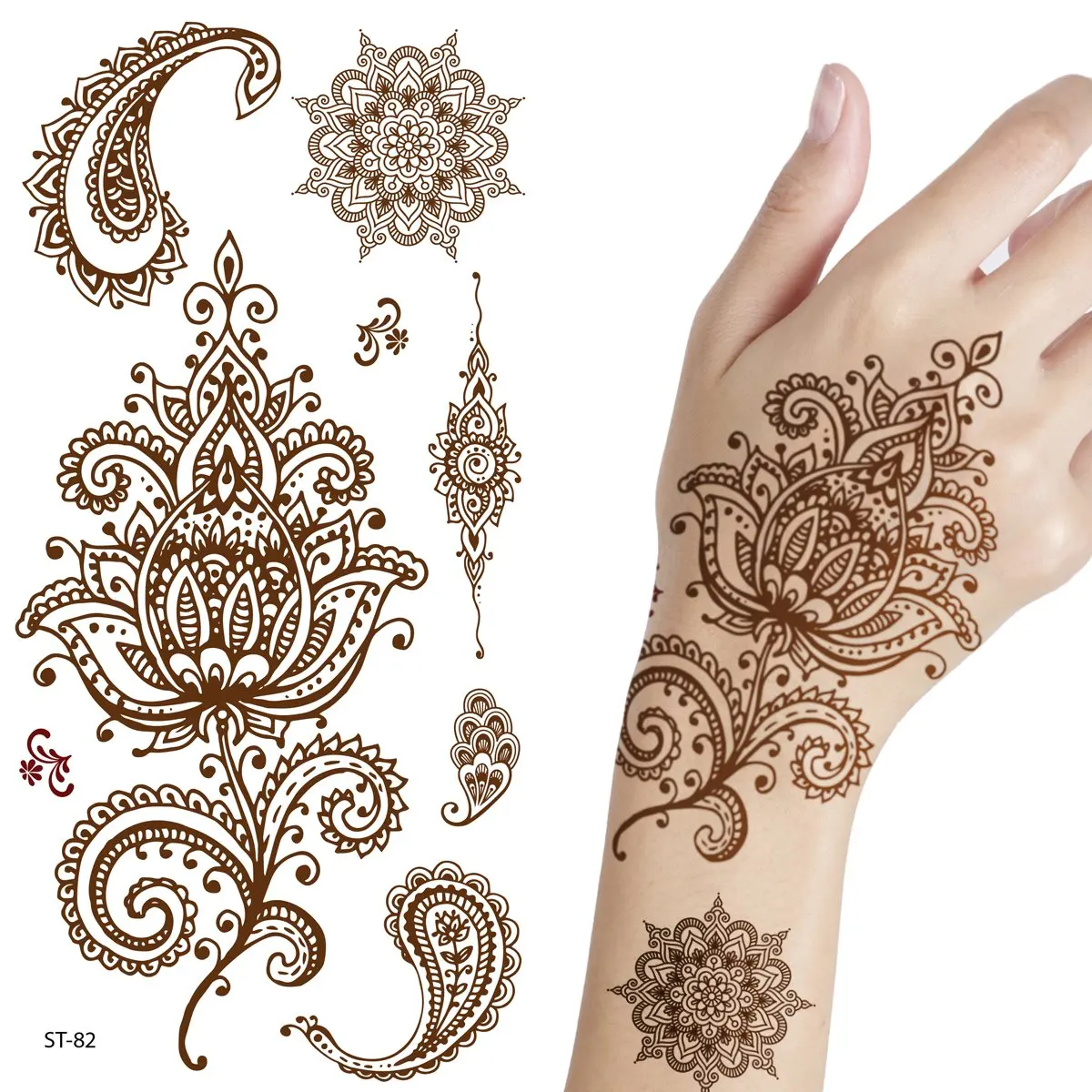 mehndi stencils henna tattoo stickers