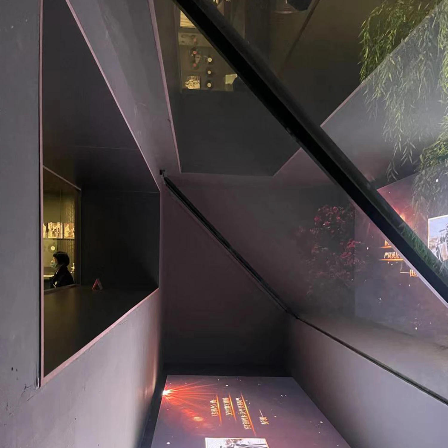 Customized holographic pyramid 45degree foil film with LED or projector into 3d holographic projection