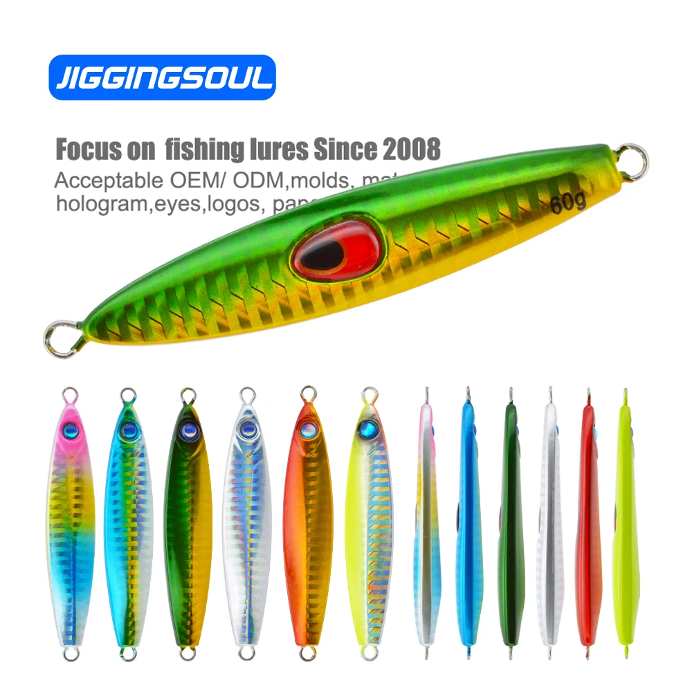 JIGGINGSOUL-RTS-191-28g 45g 60g 80g Sea fishing lures Metal Jig GT trevally Spanish Barracuda Sea bass Mackerel Artificial bait