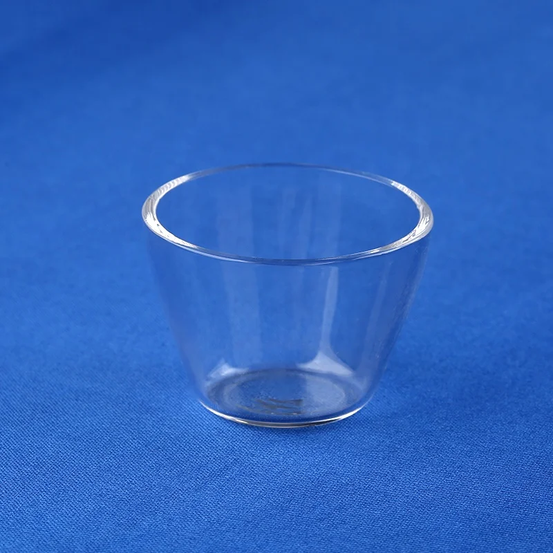 HF can be customized transparent transparent flat bottom quartz glass crucible fused quartz laboratory crucible beaker