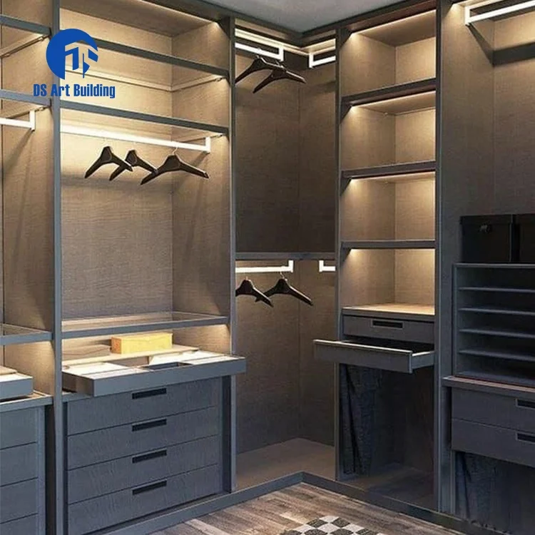 DS factory price custom bedroom cabinet modern luxury open design Clothes Wardrobe Cabinet kitchen cupboard set cabinet