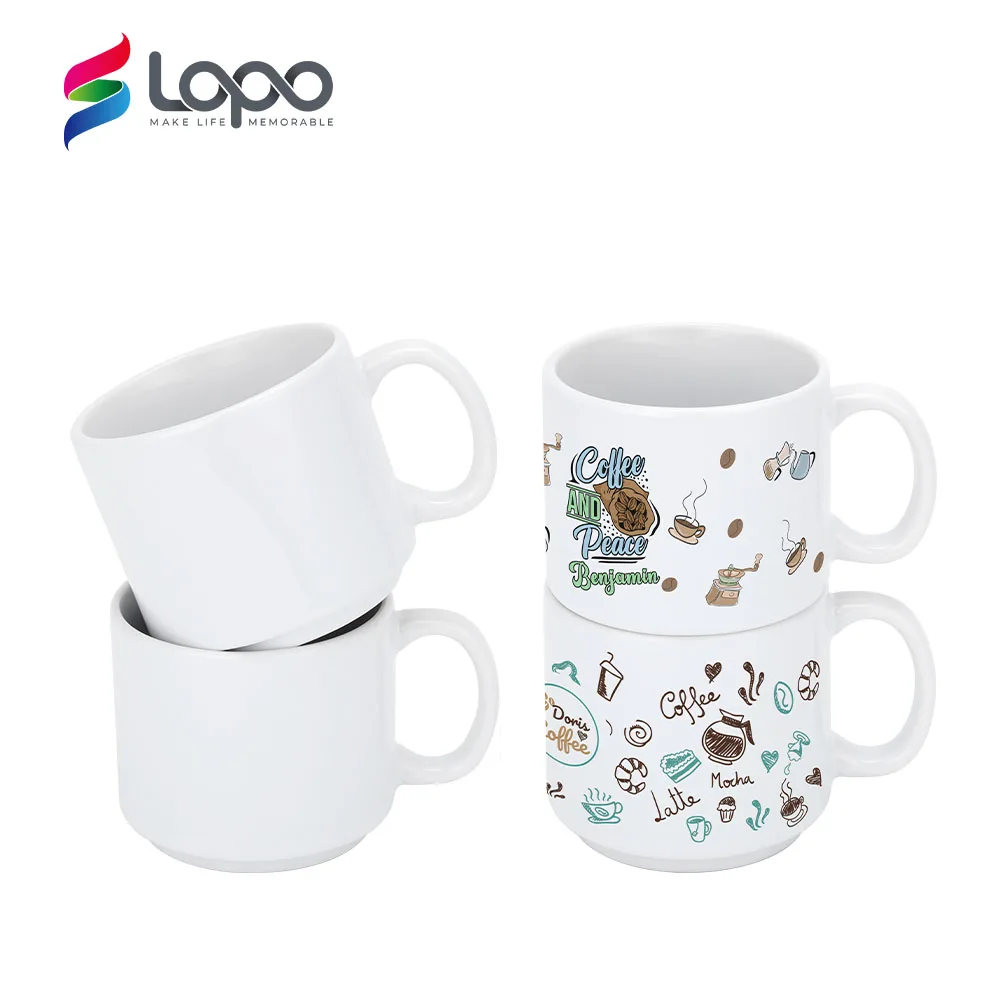 High Quality Diy Sublimation Blanks Coffee Mugs 5Oz Stackable Cups Set Sublimation
