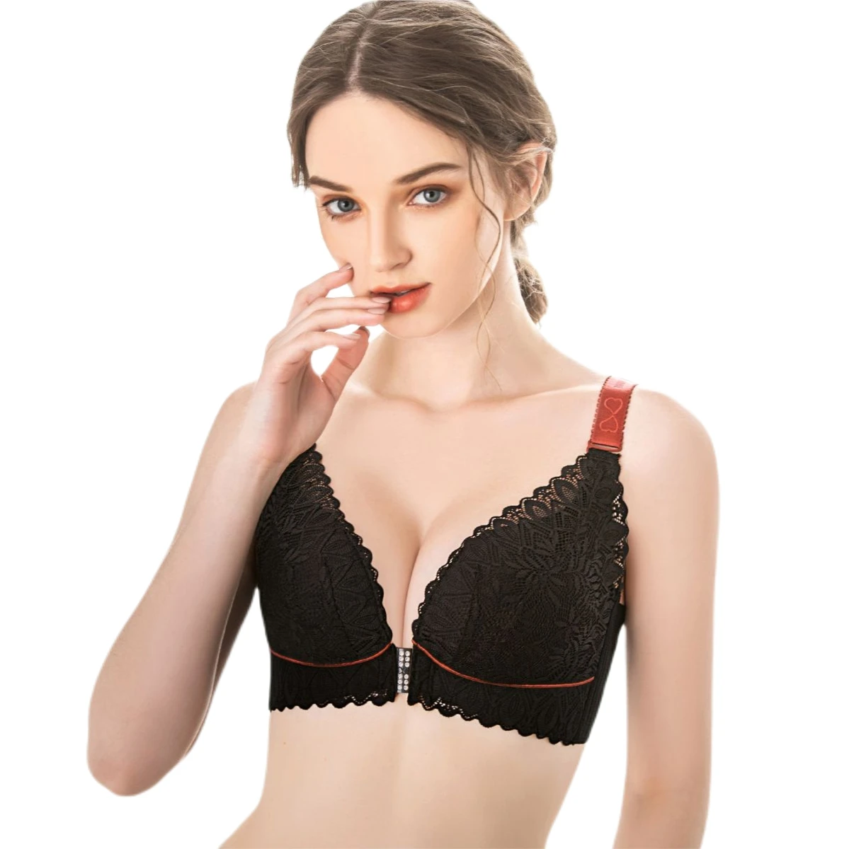 Бюстгальтер женский бесшовный на молнии спереди, красивый Бралетт для сна с застежкой-молнией сзади, Бралетт без швов