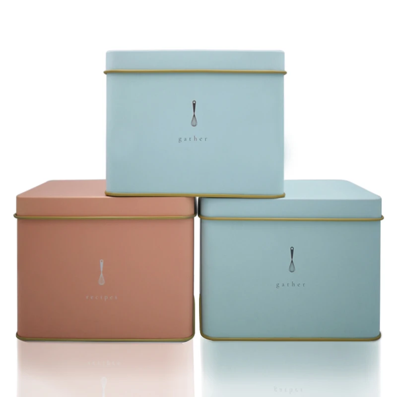 customize rectangle gift tin box 0.35mm tinplate box for gift package storage box used of cards