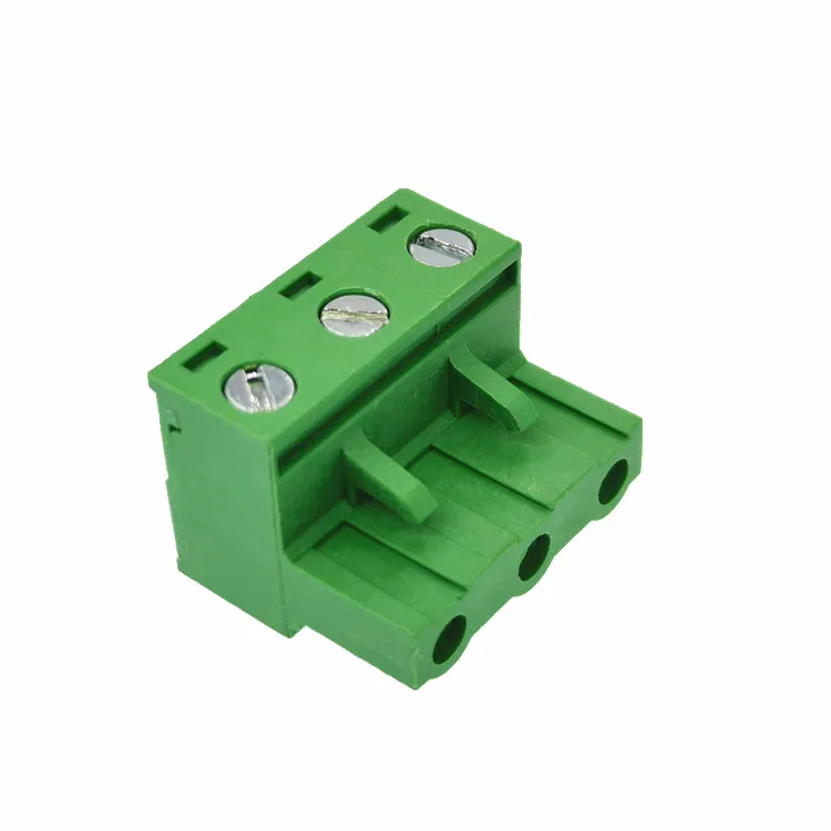 Pitch Pcb Terminal Block 2.54mm Green 4 Pin Insert-In Seat Plug-In Spring Pluggable Screw Terminal Block Connector