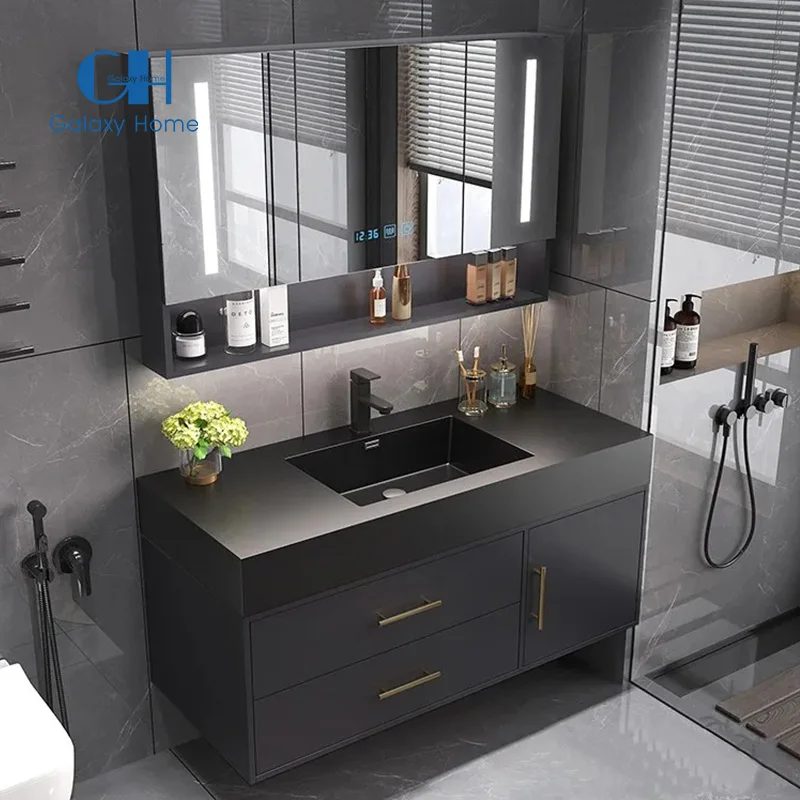 High Quality Small with Sink Wall Mounted Vanity Lighting Bathroom Vanities Cabinet For  Mall