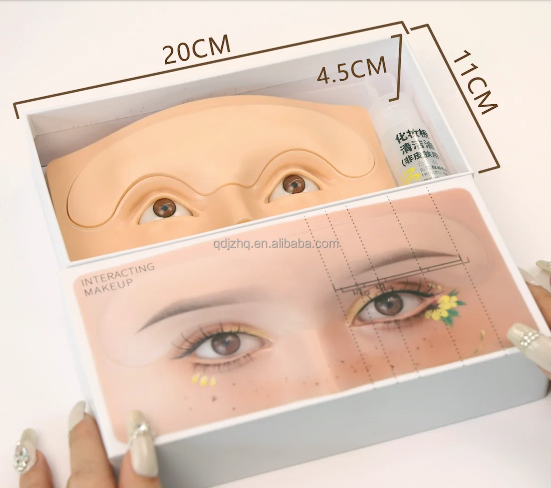 New Design 5D Silicone Disassemble Replaceable Reusable Eyebrow Tattoo Makeup Art Practice Training Mannequin Board