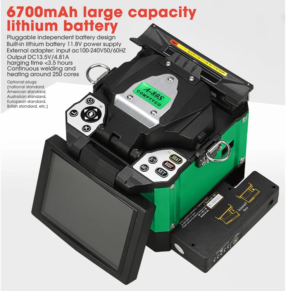 New A-80S Fiber Optic Fusion Splicer Fiber Optic Splicing Machine High Quality