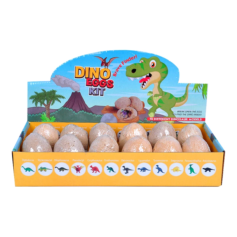 Dinosaur Discover Excavation Egg Toys 12 Different Dino Fossil Egg Dig Kit For Aster Surprise Egg