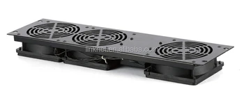 Rack Cabinet Mounted Server 4 Fan Unit Cooling System with 4 Fans 110V Blk 1U