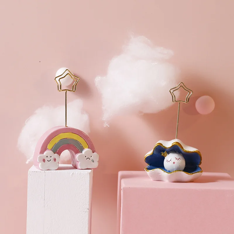  Зажим для фотографий зажим записей креативный милый мультяшный облаков сообщений держатель визиток настольное украшение маленькие украшения