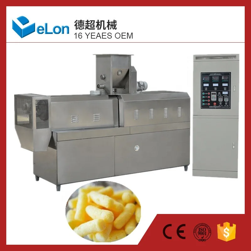 Small Automatic Cereal Rice Puffed Corn Snack Food Production Line Extruder Machine