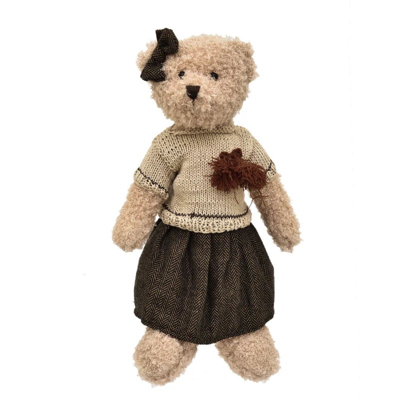 promotional gift new style love bear wearing sweater cloth wedding day gift teddy bear dressing up cuddly toys