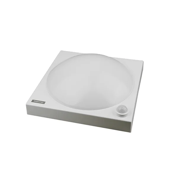 9W square shape modern design pir human motion sensor lighting led ceiling led light