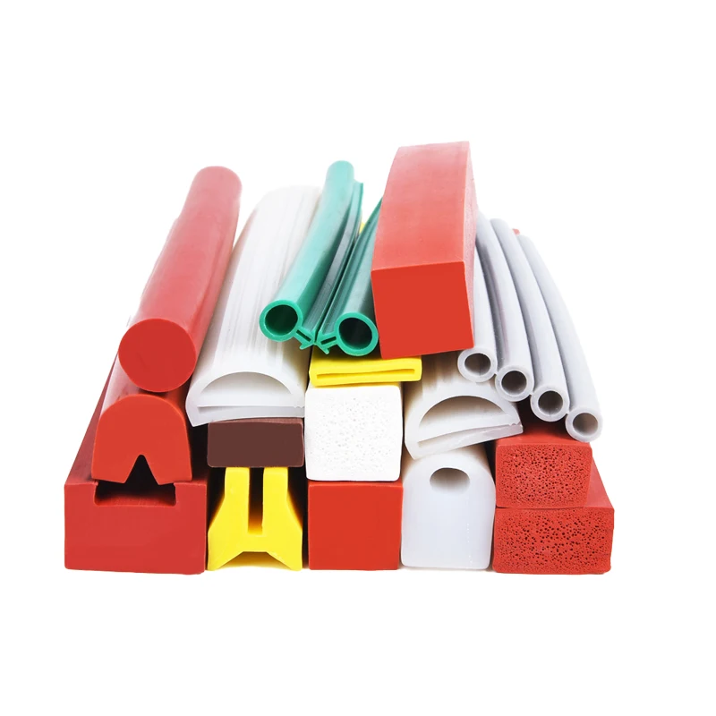 Various Oem Extruded Profiles Silicone Rubber Seal Strip For Glass Door Window Gaps
