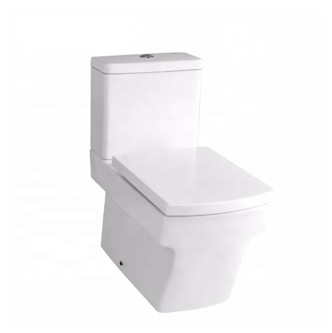SaiRi Cheap bathroom suites square two piece toilet bowl with counter designs washbasin and bidet in set