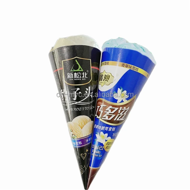 Best quality design custom printed sweet cones, disposable and perfect for new sale snow beverage cone paper ice cream cups