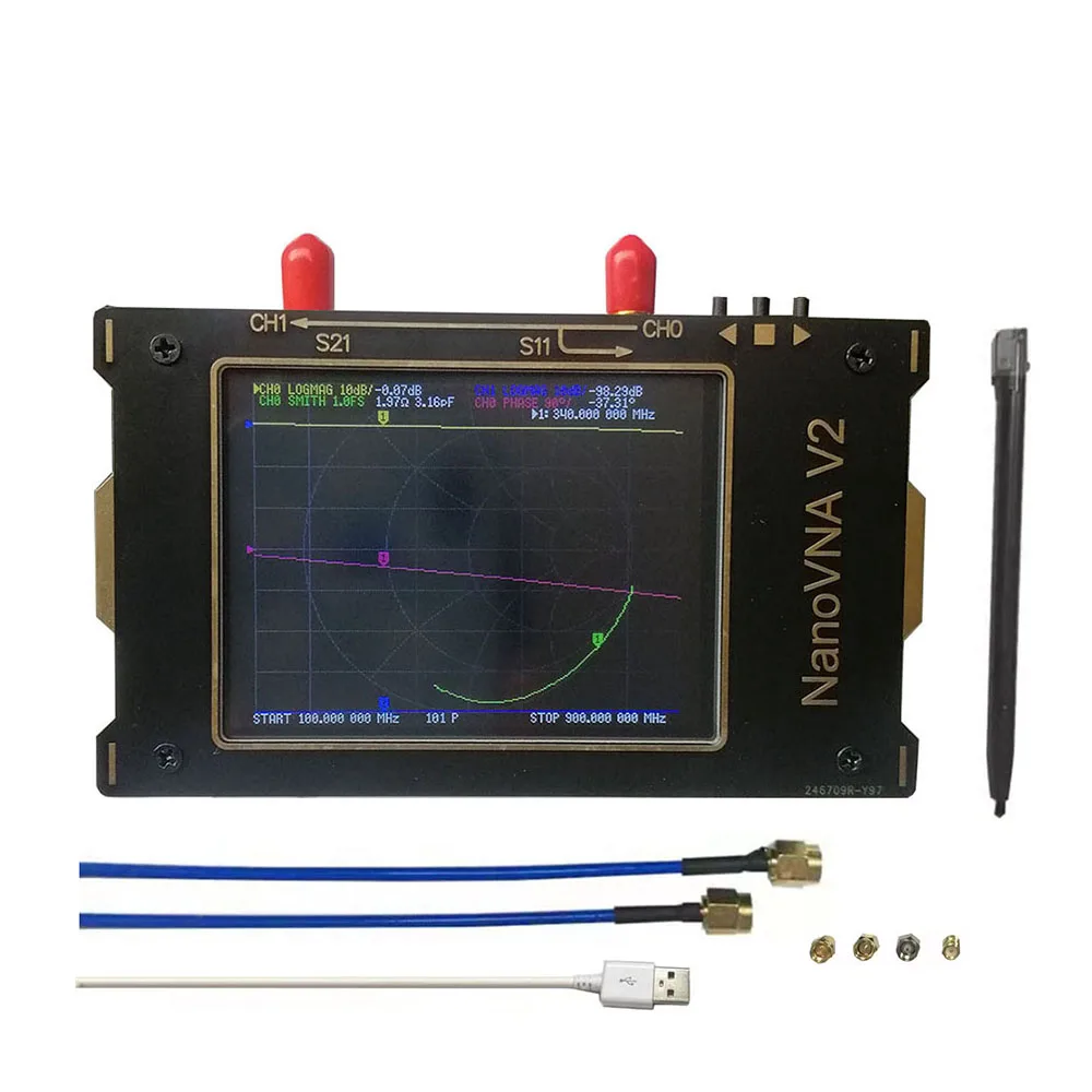 3G S-A-A-2 NanoVNA V2 Vector Network Analyzer Digital Nano VNA Tester MF HF VHF UHF USB Logic Antenna Analyzer Standing Wave
