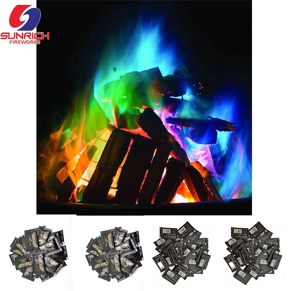 
Magic flame colorful art mystical for camping party non-fireworks material fireplace magical fire powder made in china 