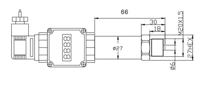 pressure sensor with LED display pressure transducer
