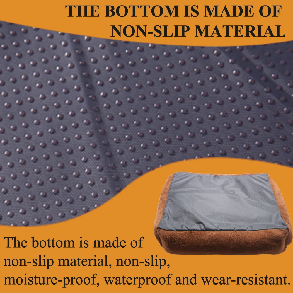 Rectangle Dog Bed Pet Baskets Warm Orthopedic Kennel Soft Cat Dog Bed For Pet Crate