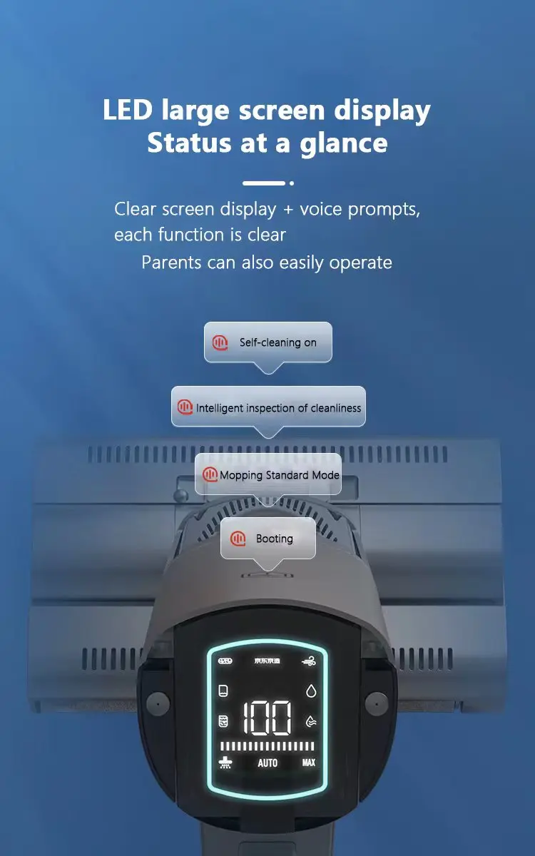 Home wireless wet and dry vacuum cleaner cordless hot air dryer floor washer rechargeable double electric mopping