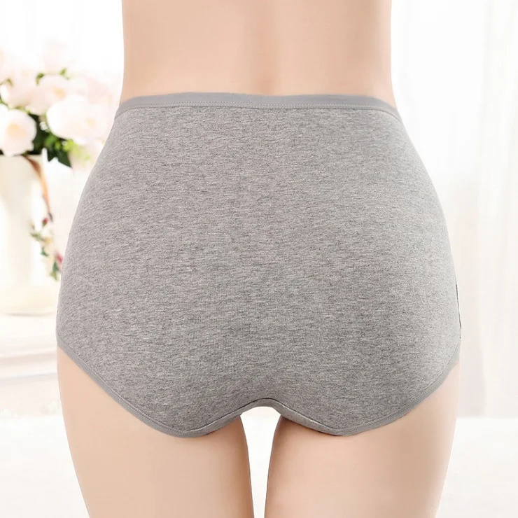 
1812 Wholesale Ladies Colorful Comfortable Breathable Briefs Women High Waist Cotton Panties Underwear 
