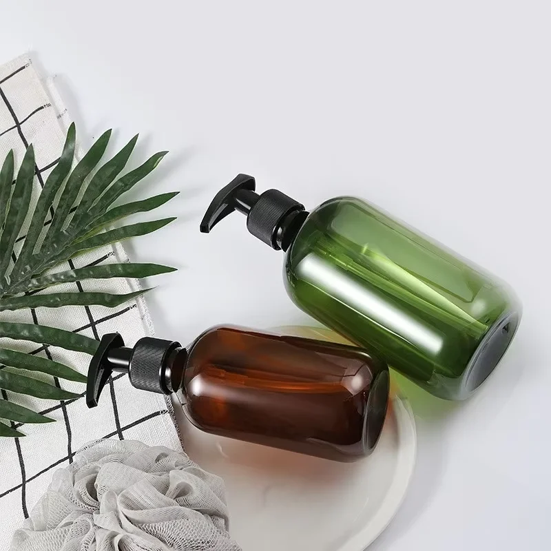 Wholesale 10oz 16oz boston plastic bottle with pump for hair body hand lotion soap pump PET hand sanitizer bottle